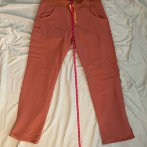FIGS Catarina Straight-Leg Scrub Pants Coral Medium T21004